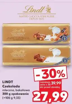 Kaufland Czekolada mleczna, bakaliowa 300 g opakowanie LINDT oferta