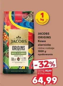 Kaufland JACOBS ORIGINS Kawa ziarnista oferta