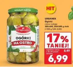 Kaufland URBANEK Ogórki różne rodzaje 380/680, 350/680 g słoik oferta