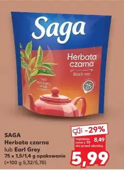Kaufland SAGA Herbata czarna lub Earl Grey oferta