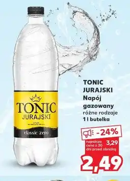 Kaufland Tonic JURAJSKI Napój gazowany różne rodzaje 1 l butelka oferta