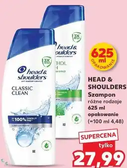 Kaufland HEAD & SHOULDERS Szampon różne rodzaje 625 ml opakowanie (=100 ml 4,48) oferta