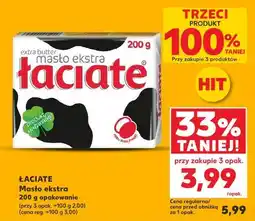 Kaufland ŁACIATE Masło ekstra 200 g opakowanie oferta