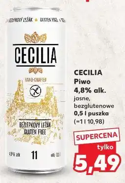 Kaufland CECILIA Piwo 4,8% alk. jasne, bezglutenowe 0,5 l puszka oferta