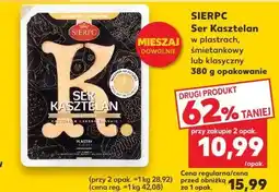 Kaufland SIERPC Ser Kasztelan w plastrach, śmietankowy lub klasyczny 380 g opakowanie oferta