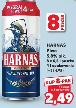 Kaufland HARNAŚ Piwo 5,8% alk. 8 x 0,5 l puszka 4 l opakowanie oferta