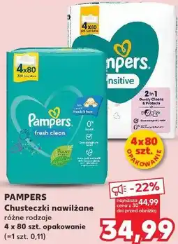 Kaufland Chusteczki nawilżane Pampers 4 x 80 szt oferta