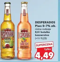 Kaufland DESPERADOS Piwo 0-7% alk. różne rodzaje 0,4 l butelka bezzwrotna oferta
