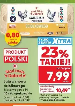 Kaufland Jaja z chowu ściółkowego klasa wagowa M 10 szt. opakowanie oferta