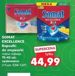 Kaufland Somat Excellence Kapsułki do zmywarki różne rodzaje 75-42 szt oferta
