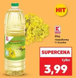 Kaufland Olej rzepakowy 1l butelka oferta