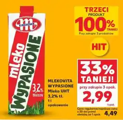 Kaufland MLEKOVITA WYPASIONE Mleko UHT 3,2% tł. 1l opakowanie oferta