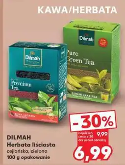 Kaufland DILMAH Herbata liściasta cejlońska, zielona 100 g opakowanie oferta