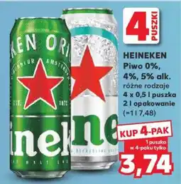 Kaufland HEINEKEN Piwo 0%, 4%, 5% alk oferta