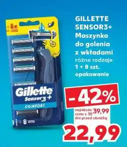 Kaufland GILLETTE SENSOR3+ Maszynka do golenia z wkładami oferta