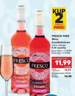 Kaufland FRESCO FREE Wino bezalkoholowe różne rodzaje 0,75 l butelka oferta