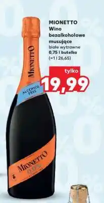 Kaufland MIONETTO Wino bezalkoholowe musujące białe wytrawne 0,75 l butelka (=1126,65) oferta