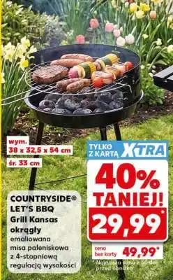 Kaufland COUNTRYSIDE LET'S BBQ Grill Kansas okrągły oferta
