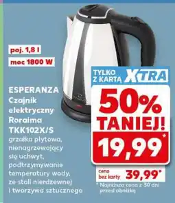 Kaufland ESPERANZA Czajnik elektryczny Roraima TKK102X/S oferta