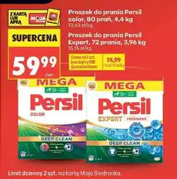 Biedronka Proszek do prania Persil color, 80 prań, 4,4 kg oferta