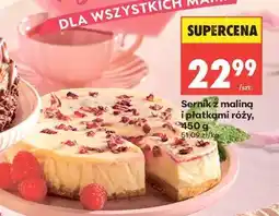 Biedronka Sernik z maliną i płatkami róży, 450 g oferta