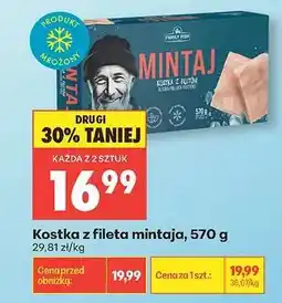 Biedronka Kostka z fileta mintaja , 570 g oferta