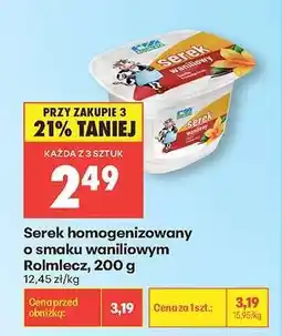 Biedronka Serek homogenizowany o smaku waniliowym Rolmlecz , 200 g oferta