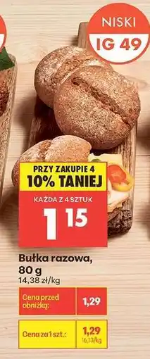 Biedronka Bułka razowa 80 g oferta