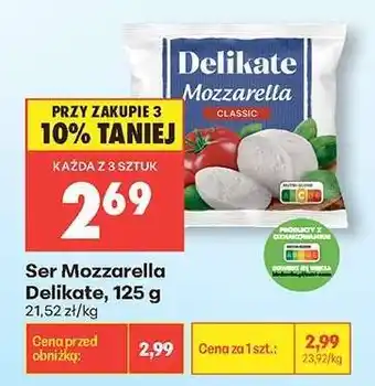Biedronka Ser Mozzarella Delikate 125 g oferta