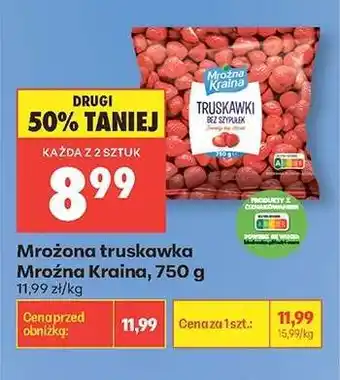 Biedronka Mrożona truskawka Mrożna Kraina, 750 g oferta