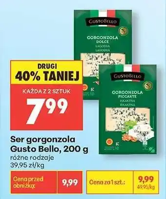 Biedronka Ser gorgonzola Gusto Bello, 200 g oferta