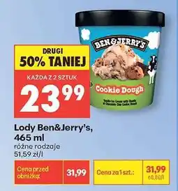 Biedronka Lody Ben&Jerry’s, 465 ml oferta