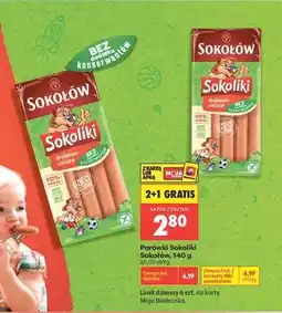 Biedronka Parówki Sokoliki Sokołów, 140 g oferta