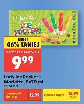 Biedronka Lody Ice Rockers Marletto 8x70 ml oferta