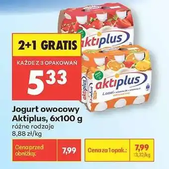 Biedronka Jogurt owocowy Aktiplus, 6x100 g oferta