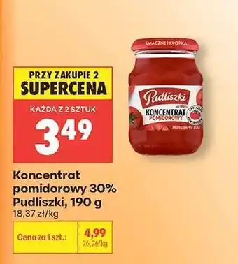 Biedronka Koncentrat pomidorowy 30% Pudliszki, 190 g oferta