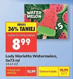 Biedronka Lody Marletto Watermelon, 5x73 ml oferta