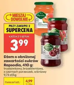 Biedronka Dżem o obniżonej zawartości cukrów Rapsodia 410 g oferta