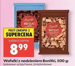 Biedronka Wafelki z nadzieniem Bonitki, 500 g oferta