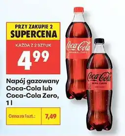 Biedronka Napój gazowany Coca-Cola lub Coca-Cola Zero, 1 l oferta