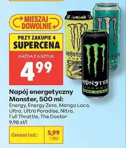 Biedronka Napój energetyczny Monster 500 ml oferta