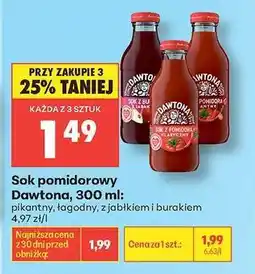 Biedronka Sok pomidorowy Dawtona, 300 ml oferta