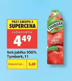Biedronka Sok jabłko 100% Tymbark, 1 l oferta