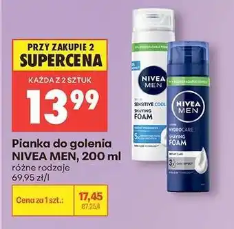 Biedronka Pianka do golenia NIVEA MEN, 200 ml oferta