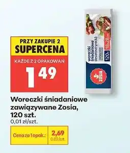 Biedronka Woreczki śniadaniowe zawiązywane Zosia, 120 szt oferta