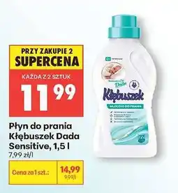Biedronka Płyn do prania Kłębuszek Dada Sensitive, 1,5 l oferta