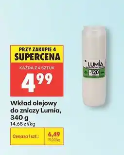 Biedronka Wkład olejowy do zniczy Lumia , 340 g oferta