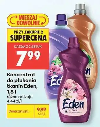 Biedronka Koncentrat do płukania tkanin Eden, 1,8 l oferta