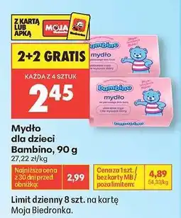 Biedronka Mydło dla dzieci Bambino 90 g oferta