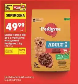Biedronka Sucha karma dla psa z wołowiną i warzywami Pedigree, 7 kg oferta